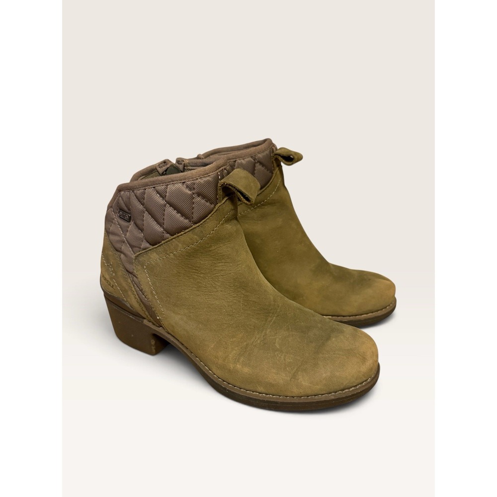 Merrell Chateau II Boots Womens US 7.5 Dusty Olive Mid Side Zip Waterproof